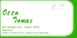 otto tomai business card
